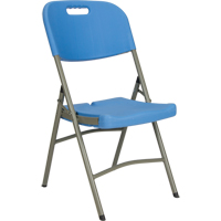 Chaise pliante, Poly&eacute;thyl&egrave;ne, Bleu, Capacit&eacute; 350 lb Les Fournitures Industrielles Méga