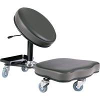 Chaise ergonomique Flex, Vinyle, Noir/gris Les Fournitures Industrielles Méga