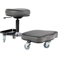 Chaise ergonomique Flex, Vinyle, Noir/gris Les Fournitures Industrielles Méga