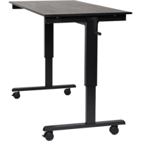 Bureau ajustable pour travail assis et debout, , 48-1/2" h x 59" la x 29-1/2" p, Noir Les Fournitures Industrielles Méga