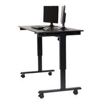 Bureau ajustable pour travail debout, , 45-1/4" h x 29-1/2" p, Noir Les Fournitures Industrielles Méga
