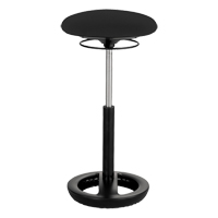 Chaise ergonomique Twixt, Stationnaire, Ajustable, , Mailles en polyester Si&egrave;ge, Noir Les Fournitures Industrielles Méga