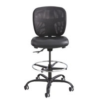 Vue Heavy-Duty Stool, Vinyl, Black, 350 lbs. Capacity Les Fournitures Industrielles Méga