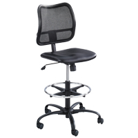 Vue Ergonomic Stool, Vinyl, Black, 250 lbs. Capacity Les Fournitures Industrielles Méga