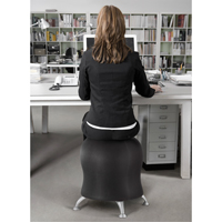 Chaise sph&eacute;rique Zenergy, Vinyle, Noir, Capacit&eacute; 250 lb Les Fournitures Industrielles Méga
