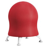 Chaise sph&eacute;rique Zenergy, Tissu, Rouge, Capacit&eacute; 250 lb Les Fournitures Industrielles Méga
