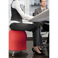 Chaise sph&eacute;rique Zenergy, Tissu, Rouge, Capacit&eacute; 250 lb Les Fournitures Industrielles Méga