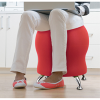 Chaise sph&eacute;rique Zenergy, Tissu, Rouge, Capacit&eacute; 250 lb Les Fournitures Industrielles Méga