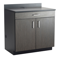 Armoire modulaire de base, M&eacute;lamine, 39" h x 36" la x 25" P, Nuit d'Asie/noir Les Fournitures Industrielles Méga