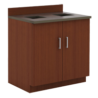 Armoire modulaire de base, M&eacute;lamine, 39" h x 36" la x 25" P, Acajou Les Fournitures Industrielles Méga