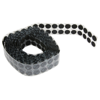 Attaches en jeton, Boucle et crochet, 3/4" dia., Adh&eacute;sif, Noir Les Fournitures Industrielles Méga