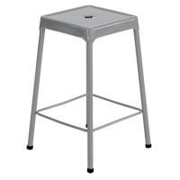 Tabouret en acier pour comptoir Safco, Stationnaire, Fixe, 25", Acier Si&egrave;ge, Gris Les Fournitures Industrielles Méga