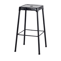 Tabouret en acier pour bistro Safco, Stationnaire, Fixe, 29", Acier Si&egrave;ge, Noir Les Fournitures Industrielles Méga