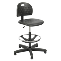 Tabouret Soft Tough, Stationnaire, Ajustable, , Polyur&eacute;thane Si&egrave;ge, Noir Les Fournitures Industrielles Méga