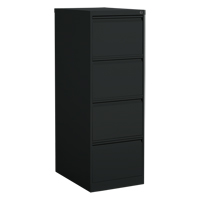 Vertical Filing Cabinet, Steel, 4 Drawers, 18-1/7" W x 25" D x 52" H, Black Les Fournitures Industrielles Méga