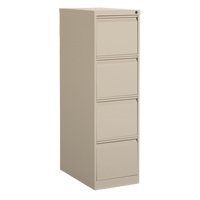 Classeur vertical, Acier, 4 tiroirs, 15-1/7" la x 25" p x 52" h, Beige Les Fournitures Industrielles Méga