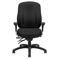 Chaise Overtime &agrave; dos &eacute;lev&eacute;, Tissu, Noir, Capacit&eacute; 300 lb Les Fournitures Industrielles Méga