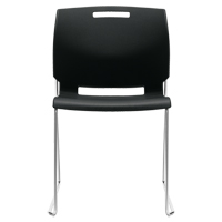 Chaise, Plastique, Hauteur 32-1/2", Capacit&eacute; 300 lb, Noir Les Fournitures Industrielles Méga