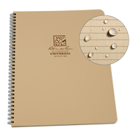 Side-Spiral Notebook, Soft Cover, Tan, 64 Pages, 4-5/8" W x 7" L Les Fournitures Industrielles Méga