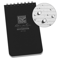 Pocket Top-Spiral Notebook, Soft Cover, Black, 100 Pages, 3" W x 5" L Les Fournitures Industrielles Méga