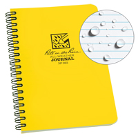 Carnet de notes de poche &agrave; spirale lat&eacute;rale, Couverture souple, Jaune, 64 Pages, 4-5/8" , 7"  Les Fournitures Industrielles Méga