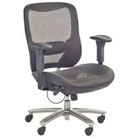 Chaise &eacute;conomique pour personnes de taille forte ou grandes, Mailles, Noir, Capacit&eacute; 450 lb Les Fournitures Industrielles Méga