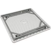 Table pliante, Carr&eacute;e, 34" l x 34" la, Poly&eacute;thyl&egrave;ne, Blanc Les Fournitures Industrielles Méga