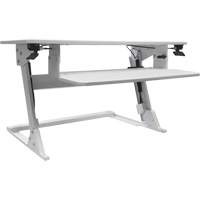 Goya Sit-Stand Workstation, Desktop Unit, 21" H x 35-2/5" W x 24" D, White Les Fournitures Industrielles Méga