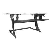 Poste de travail assis-debout Goya, Mod&egrave;le de bureau, 20" h x 42" la x 16" p, Noir Les Fournitures Industrielles Méga