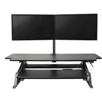 Poste de travail assis-debout Goya, Mod&egrave;le de bureau, 20" h x 42" la x 16" p, Noir Les Fournitures Industrielles Méga
