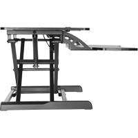 Poste de travail assis-debout Goya, Mod&egrave;le de bureau, 22" h x 31-1/2" la x 24" p, Noir Les Fournitures Industrielles Méga