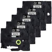 Laminated Tape, 12 mm x 8 m, Black on White Les Fournitures Industrielles Méga
