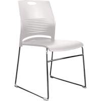 Activ Series Stacking Chairs, Plastic, 23" High, 275 lbs. Capacity, White Les Fournitures Industrielles Méga