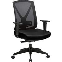 Activ Series Premium Synchro-Tilt Adjustable Chair, Fabric/Mesh, Black, 275 lbs. Capacity Les Fournitures Industrielles Méga