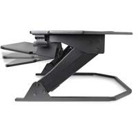 Goya Sit-Stand Corner Work Station, Desktop Unit, 20" H x 42" W x 37-4/5" D, Black Les Fournitures Industrielles Méga