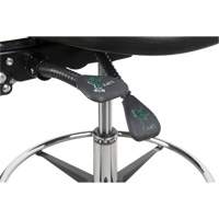 Tabouret robuste et ergonomique, Stationnaire, Ajustable, 39” - 48”, Polyur&eacute;thane Si&egrave;ge, Noir Les Fournitures Industrielles Méga