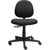 Chaise de travail &agrave; dossier bas Aspen, Tissu, Noir, Capacit&eacute; 275 lb Les Fournitures Industrielles Méga