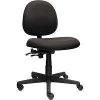 Chaise de travail &agrave; dossier bas Aspen, Tissu, Noir, Capacit&eacute; 275 lb Les Fournitures Industrielles Méga
