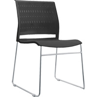 Chaises empilables, Polypropyl&egrave;ne, Hauteur 32-3/8", Capacit&eacute; 250 lb, Noir Les Fournitures Industrielles Méga