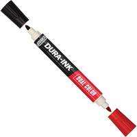 Markal&reg; Dura-Ink&reg; Dual Colour Permanent Ink Marker, Black/Red, Bullet Tip Les Fournitures Industrielles Méga