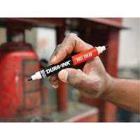 Markal&reg; Dura-Ink&reg; Dual Colour Permanent Ink Marker, Black/Red, Bullet Tip Les Fournitures Industrielles Méga