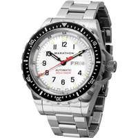Tr&egrave;s grande montre automatique &eacute;dition arctique avec jour/date avec bracelet en acier inoxydable, Num&eacute;rique, &agrave; piles, 46 mm, Argent Les Fournitures Industrielles Méga
