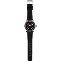 Tr&egrave;s grande montre &agrave; quartz pour plongeur avec feuille d'&eacute;rable rouge, Num&eacute;rique, &agrave; piles, 46 mm, Noir Les Fournitures Industrielles Méga