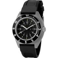 Montre Steel Navigator sur ensemble bracelet en caoutchouc noir de trois morceaux, Num&eacute;rique, &agrave; piles, 41 mm, Noir Les Fournitures Industrielles Méga