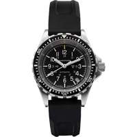Montre Steel Navigator avec date sur ensemble bracelet en caoutchouc noir de trois morceaux, Num&eacute;rique, &agrave; piles, 36 mm, Noir Les Fournitures Industrielles Méga