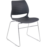 Chaises empilables, Polypropyl&egrave;ne, Hauteur 32", Capacit&eacute; 250 lb, Noir Les Fournitures Industrielles Méga