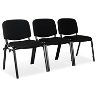 Chaises empilables, Tissu, Hauteur 32", Capacit&eacute; 250 lb, Noir Les Fournitures Industrielles Méga