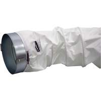 White 12" x 12' Distribution Ducting Kit, Adapter & Clamp Les Fournitures Industrielles Méga