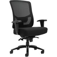 Raven 400 High-Back Heavy-Duty Synchro-Tilter, Mesh, Black, 400 lbs. Capacity Les Fournitures Industrielles Méga