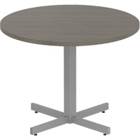 Table ronde &agrave; hauteur r&eacute;glable Newland, 36" lo x 36" la x 29" h, Dessus de 1", Stratifi&eacute;, Brun Les Fournitures Industrielles Méga